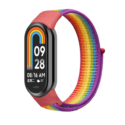 For Xiaomi Mi Band 8 Loop Nylon Replacement Watch Band(Rainbow) -  by PMC Jewellery | Online Shopping South Africa | PMC Jewellery