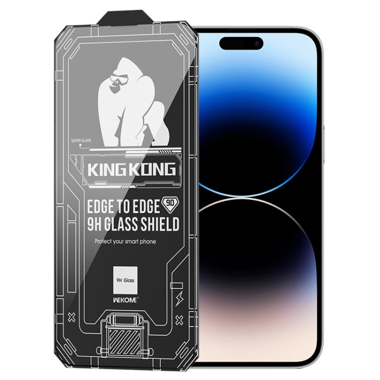 For iPhone 14 Pro WK WTP-066 King Kong Vacha 9D Curved HD Tempered Glass Film(Black) - iPhone 14 Pro Cases by WK | Online Shopping South Africa | PMC Jewellery