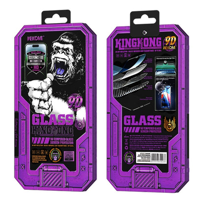 For iPhone 14 Pro Max WK WTP-068 King Kong Vacha Corning 9D Curved HD Tempered Glass Film(Black) - iPhone 14 Pro Max Tempered Glass by WK | Online Shopping South Africa | PMC Jewellery | Buy Now Pay Later Mobicred