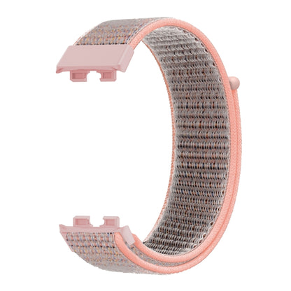 For Huawei Band 8 16mm Woven Nylon Loop Watch Band(Pinkish Color) - Watch Bands by PMC Jewellery | Online Shopping South Africa | PMC Jewellery