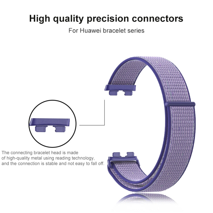For Huawei Band 8 16mm Woven Nylon Loop Watch Band(Black) - Watch Bands by PMC TechLife | Online Shopping South Africa | PMC TechLife | Buy Now Pay Later Mobicred