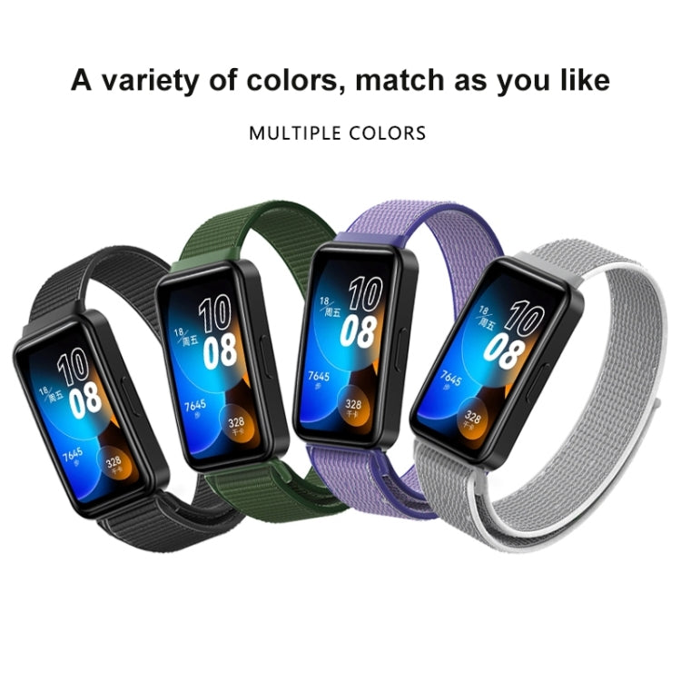 For Huawei Band 8 16mm Woven Nylon Loop Watch Band(Rainbow Color) - Watch Bands by PMC Jewellery | Online Shopping South Africa | PMC Jewellery