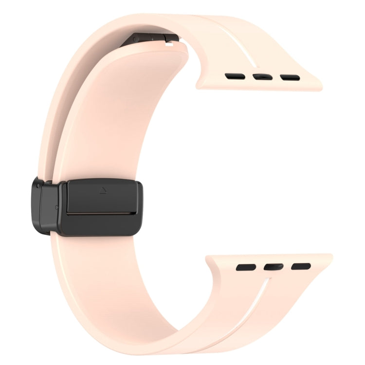 Two Color Folding Buckle Silicone Watch Band For Apple Watch Ultra 49mm(Pink+White) - Watch Bands by PMC Jewellery | Online Shopping South Africa | PMC Jewellery