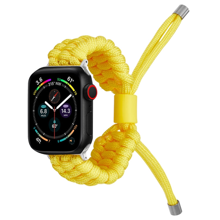 Stretch Plain Silicone Bean Watch Band For Apple Watch 8 41mm(Yellow) -  by PMC Jewellery | Online Shopping South Africa | PMC Jewellery