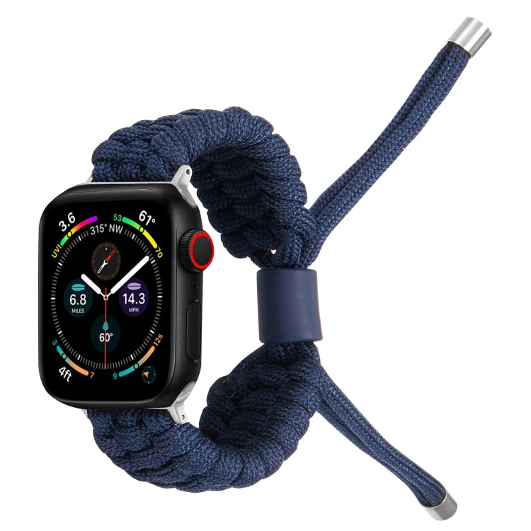 Stretch Plain Silicone Bean Watch Band For Apple Watch 7 45mm(Navy Blue) -  by PMC Jewellery | Online Shopping South Africa | PMC Jewellery