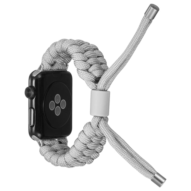 Stretch Plain Silicone Bean Watch Band For Apple Watch 38mm(Grey White) -  by PMC TechLife | Online Shopping South Africa | PMC TechLife