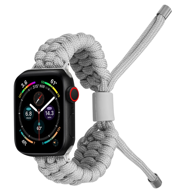 Stretch Plain Silicone Bean Watch Band For Apple Watch 42mm(Grey White) -  by PMC TechLife | Online Shopping South Africa | PMC TechLife