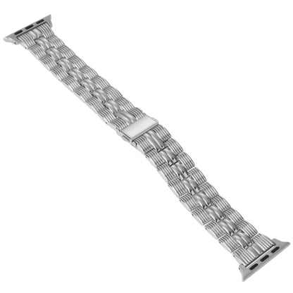 3-Beads Stripe Metal Watch Band For Apple Watch SE 2022 44mm(Silver) -  by PMC Jewellery | Online Shopping South Africa | PMC Jewellery