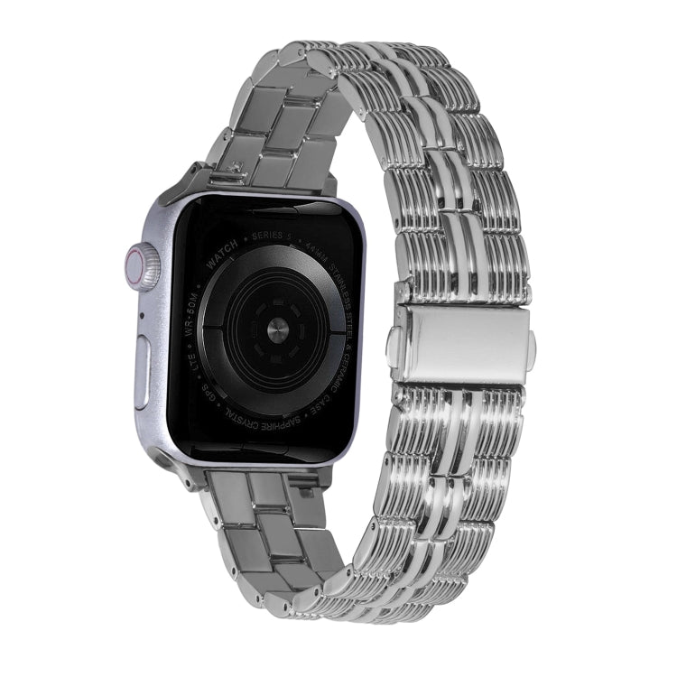 3-Beads Stripe Metal Watch Band For Apple Watch SE 40mm(Silver) -  by PMC TechLife | Online Shopping South Africa | PMC TechLife