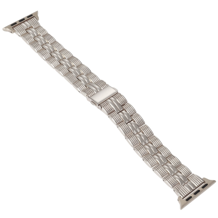 3-Beads Stripe Metal Watch Band For Apple Watch 3 42mm(Starlight) -  by PMC TechLife | Online Shopping South Africa | PMC TechLife