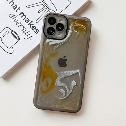 For iPhone 11 Pro Oil Painting Electroplating TPU Phone Case(Grey) - iPhone 11 Pro Cases by PMC Jewellery | Online Shopping South Africa | PMC Jewellery