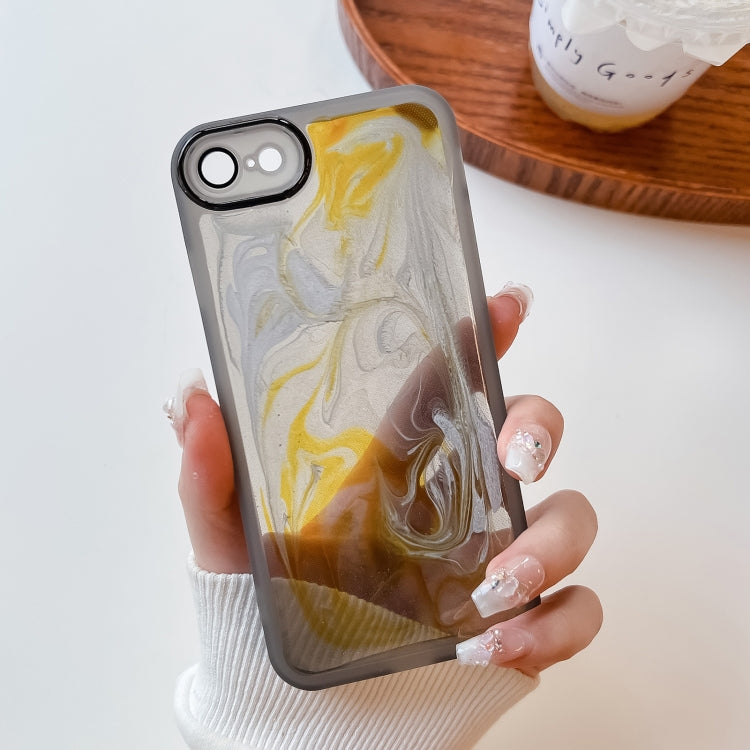 For iPhone SE 2022/2020 / 8 / 7 Oil Painting Electroplating TPU Phone Case(Grey) - iPhone SE 2022 / 2020 / 8 / 7 Cases by PMC Jewellery | Online Shopping South Africa | PMC Jewellery