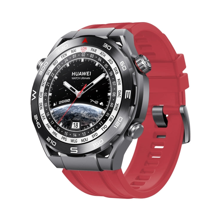 2pcs Regular Style For Huawei Watch Ultimate Silicone Replacement Watch Band(Red) -  by PMC TechLife | Online Shopping South Africa | PMC TechLife
