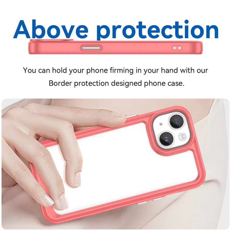 For iPhone 15 Colorful Series Acrylic + TPU Phone Case(Red) - iPhone 15 Cases by PMC TechLife | Online Shopping South Africa | PMC TechLife