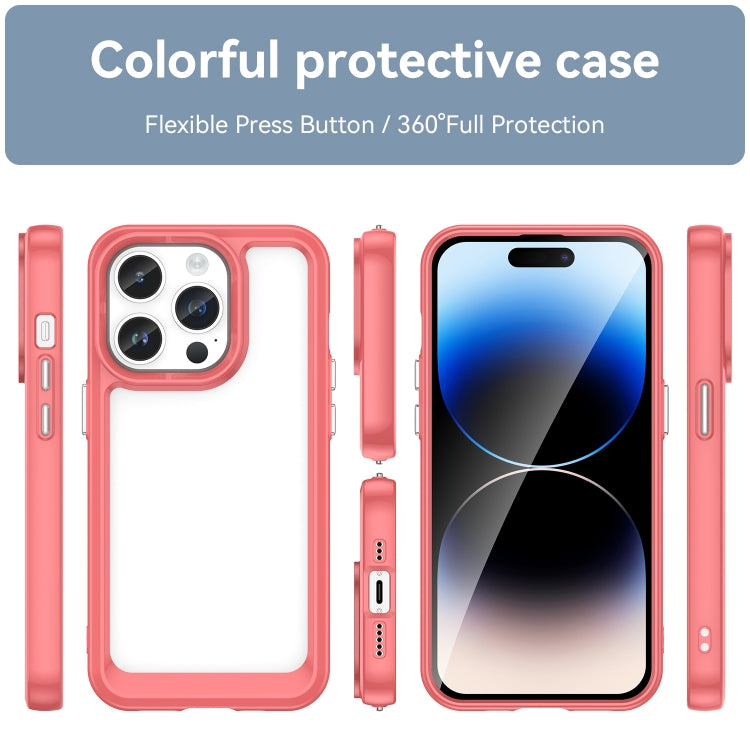 For iPhone 15 Pro Max Colorful Series Acrylic + TPU Phone Case(Red) - iPhone 15 Pro Max Cases by PMC TechLife | Online Shopping South Africa | PMC TechLife