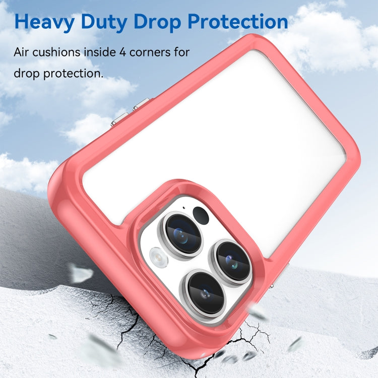 For iPhone 15 Pro Max Colorful Series Acrylic + TPU Phone Case(Red) - iPhone 15 Pro Max Cases by PMC TechLife | Online Shopping South Africa | PMC TechLife