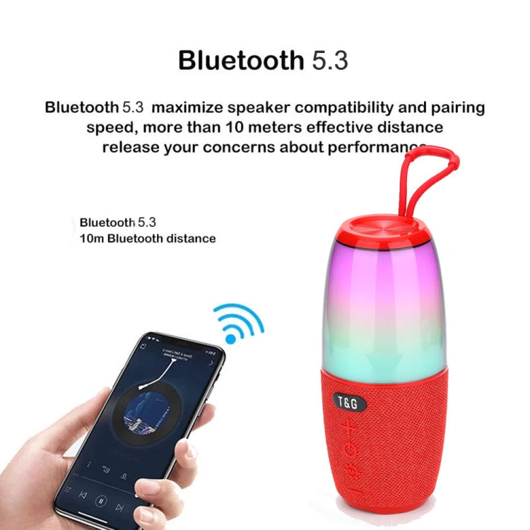 T&G TG644 5W High Power RGB Light Portable Bluetooth Speaker(Dark Green) - Waterproof Speaker by T&G | Online Shopping South Africa | PMC Jewellery