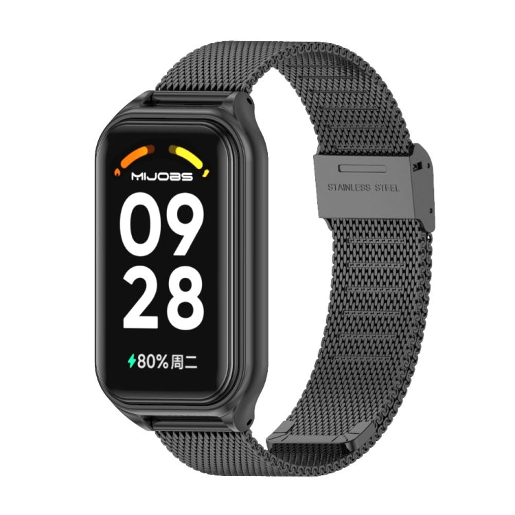 For Redmi Band 2 Mijobs Metal Shell + Milan Buckle Metal Watch Band(Black) -  by MIJOBS | Online Shopping South Africa | PMC Jewellery