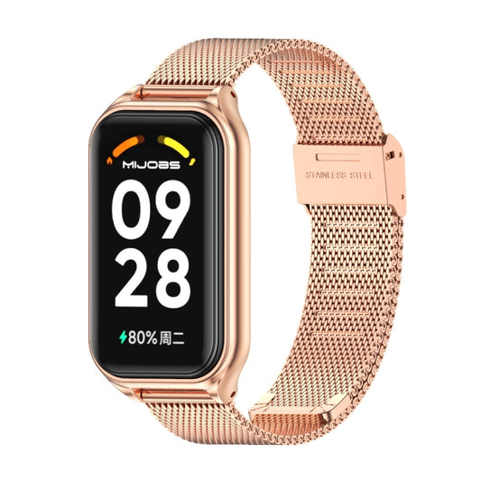 For Redmi Band 2 Mijobs Metal Shell + Milan Buckle Metal Watch Band(Rose Gold) -  by MIJOBS | Online Shopping South Africa | PMC Jewellery