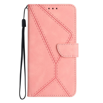 For iPhone 11 Pro Max Stitching Embossed Leather Phone Case(Pink) - iPhone 11 Pro Max Cases by PMC Jewellery | Online Shopping South Africa | PMC Jewellery