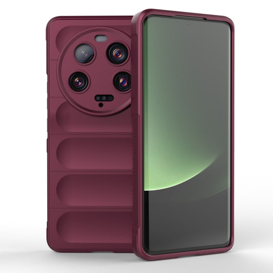 For Xiaomi 13 Ultra Magic Shield TPU + Flannel Phone Case(Wine Red) - 13 Ultra Cases by PMC Jewellery | Online Shopping South Africa | PMC Jewellery