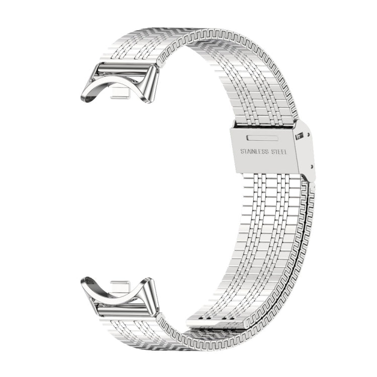 For Xiaomi Mi Band 8 Mijobs Stainless Steel Replacement Watch Band(Silver) -  by MIJOBS | Online Shopping South Africa | PMC Jewellery