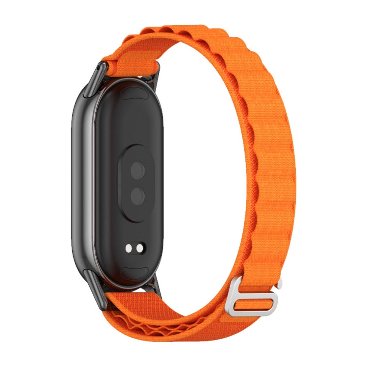 For Xiaomi Mi Band 8 Mijobs Nylon Breathable Watch Band(Orange Black) -  by MIJOBS | Online Shopping South Africa | PMC Jewellery