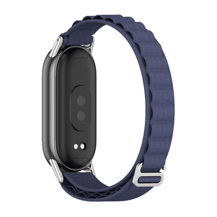 For Xiaomi Mi Band 8 Mijobs Nylon Breathable Watch Band(Blue Silver) -  by MIJOBS | Online Shopping South Africa | PMC Jewellery