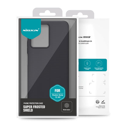 For Xiaomi Redmi Note 12 4G Global NILLKIN Frosted PC Phone Case(Blue) - Note 12 Cases by NILLKIN | Online Shopping South Africa | PMC Jewellery