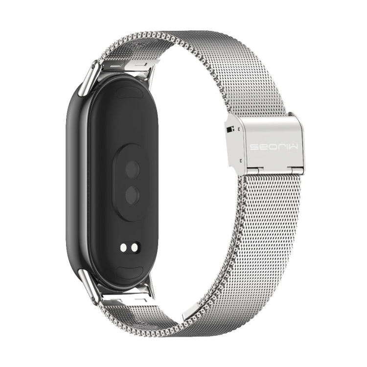 For Xiaomi Mi Band 8 Mijobs Milan Buckle Metal Stainless Steel Watch Band(Silver) -  by PMC Jewellery | Online Shopping South Africa | PMC Jewellery