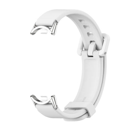 For Xiaomi Mi Band 8 Mijobs Silicone Breathable Watch Band(White Silver) -  by MIJOBS | Online Shopping South Africa | PMC Jewellery