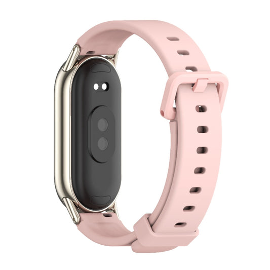 For Xiaomi Mi Band 8 Mijobs Silicone Breathable Watch Band(Pink Light Gold) -  by MIJOBS | Online Shopping South Africa | PMC Jewellery