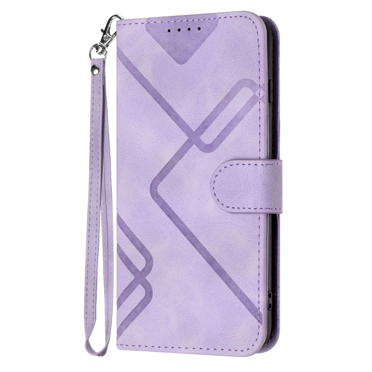 For Honor 70 Lite Line Pattern Skin Feel Leather Phone Case(Light Purple) - free shipping - PMC TechLife - Order now!