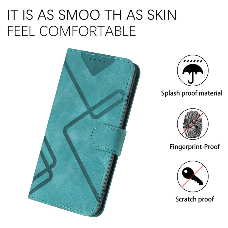 For Honor 70 Lite Line Pattern Skin Feel Leather Phone Case(Light Blue) - Honor Cases by PMC TechLife | Online Shopping South Africa | PMC TechLife
