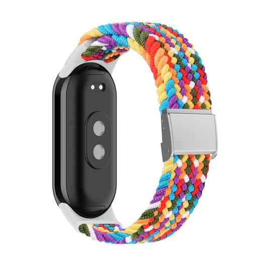 For Xiaomi Mi Band 8 Adjustable Nylon Braided Steel Buckle Watch Band(Rainbow) -  by PMC Jewellery | Online Shopping South Africa | PMC Jewellery