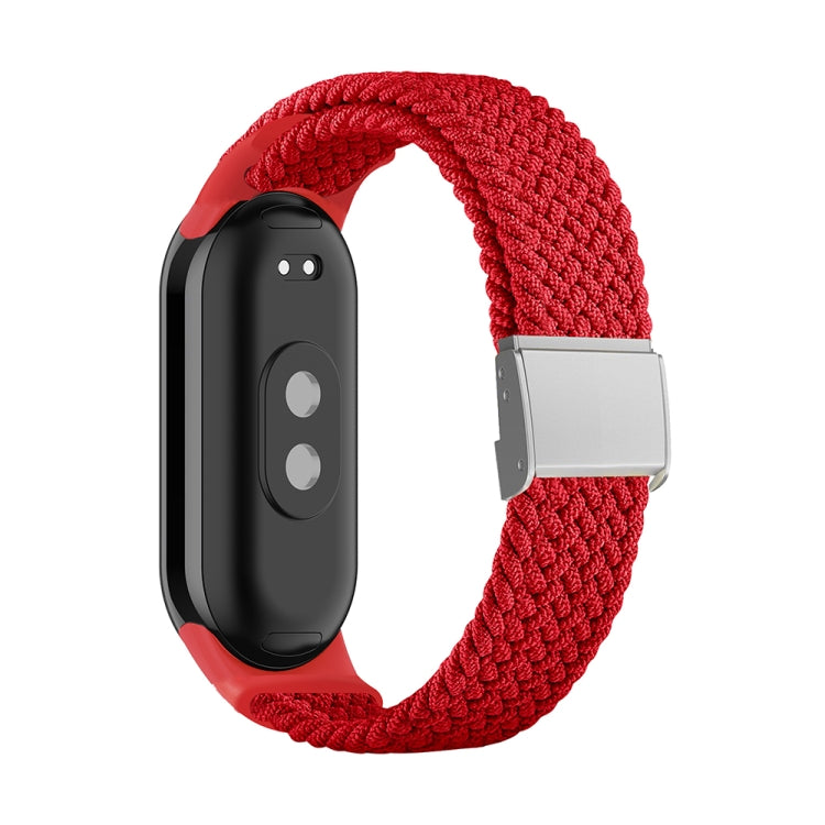 For Xiaomi Mi Band 8 Adjustable Nylon Braided Steel Buckle Watch Band(Red) -  by PMC Jewellery | Online Shopping South Africa | PMC Jewellery