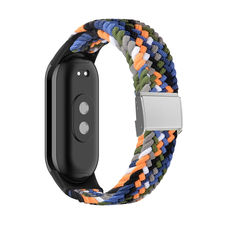 For Xiaomi Mi Band 8 Adjustable Nylon Braided Steel Buckle Watch Band(Colorful Denim) -  by PMC Jewellery | Online Shopping South Africa | PMC Jewellery