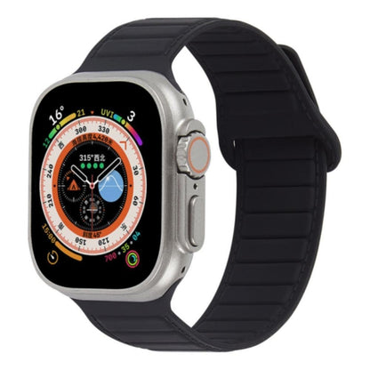 For Apple Watch 6 44mm Loop Magnetic Silicone Watch Band(Black) - Watch Bands by PMC Jewellery | Online Shopping South Africa | PMC Jewellery