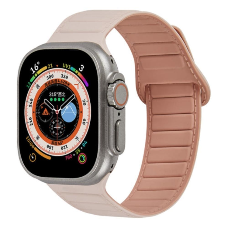 For Apple Watch 6 44mm Loop Magnetic Silicone Watch Band(Pink) - Watch Bands by PMC Jewellery | Online Shopping South Africa | PMC Jewellery