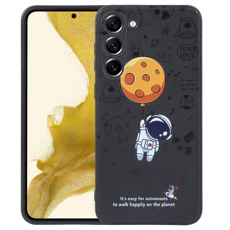 For Samsung Galaxy S20 FE Astronaut Pattern Silicone Straight Edge Phone Case(Planet Landing-Black) - free shipping - PMC TechLife - Order now!