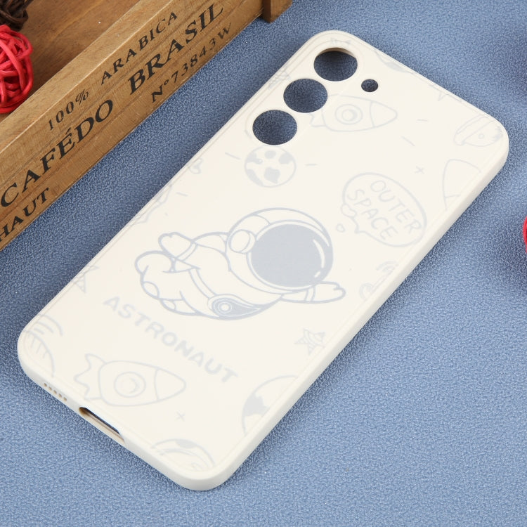 For Samsung Galaxy A81 Astronaut Pattern Silicone Straight Edge Phone Case(Flying Astronaut-White) - free shipping - PMC TechLife - Order now!