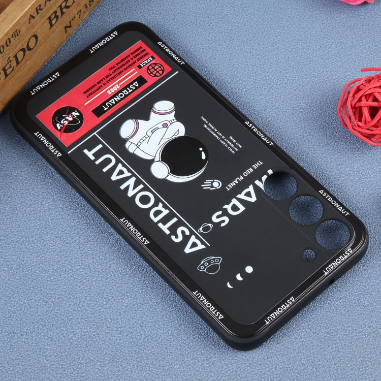 For Samsung Galaxy A71 Astronaut Pattern Silicone Straight Edge Phone Case(Mars Astronaut-Black) - free shipping - PMC TechLife - Order now!