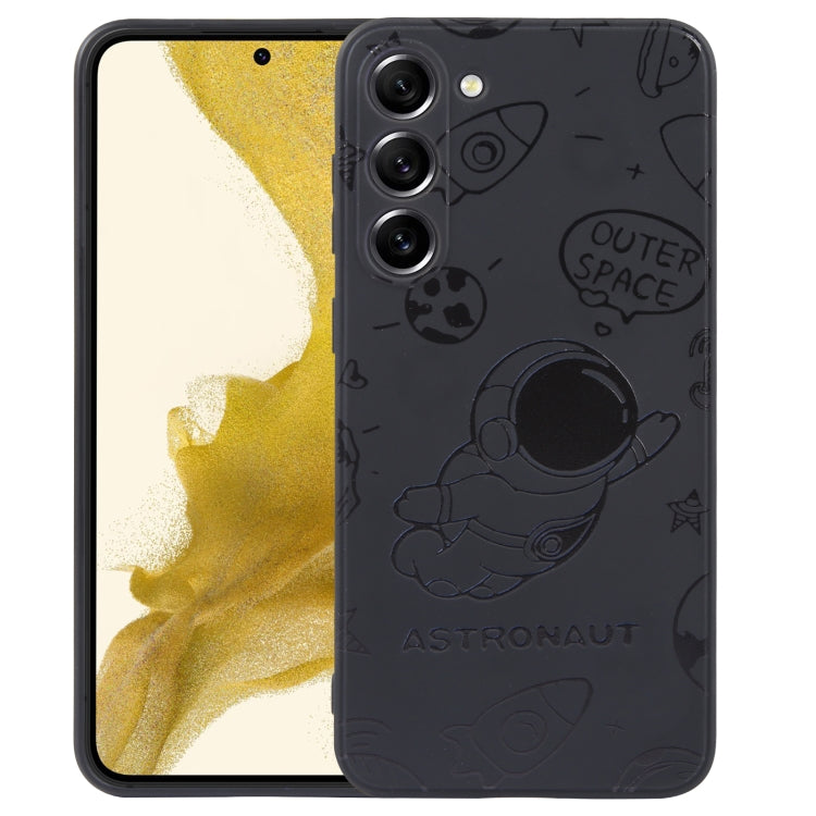 For Samsung Galaxy A32 4G Astronaut Pattern Silicone Straight Edge Phone Case(Flying Astronaut-Black) - free shipping - PMC TechLife - Order now!