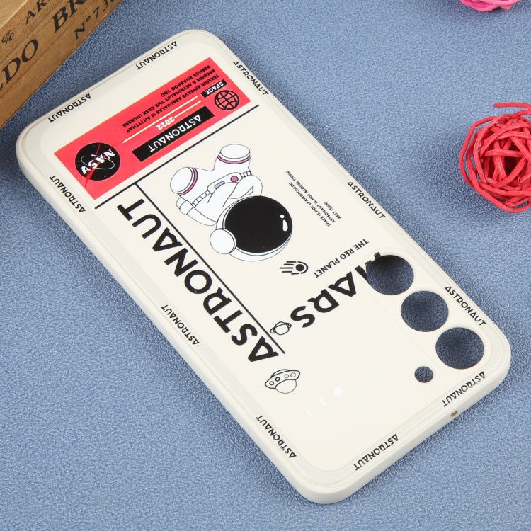 For Samsung Galaxy A32 4G Astronaut Pattern Silicone Straight Edge Phone Case(Mars Astronaut-White) - free shipping - PMC TechLife - Order now!