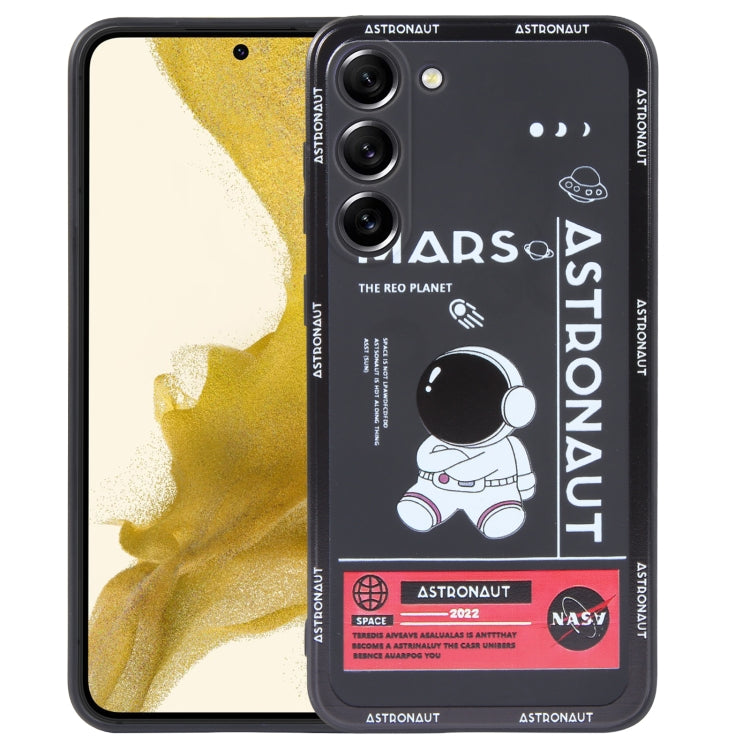 For Samsung Galaxy A03s EU Astronaut Pattern Silicone Straight Edge Phone Case(Mars Astronaut-Black) - free shipping - PMC TechLife - Order now!