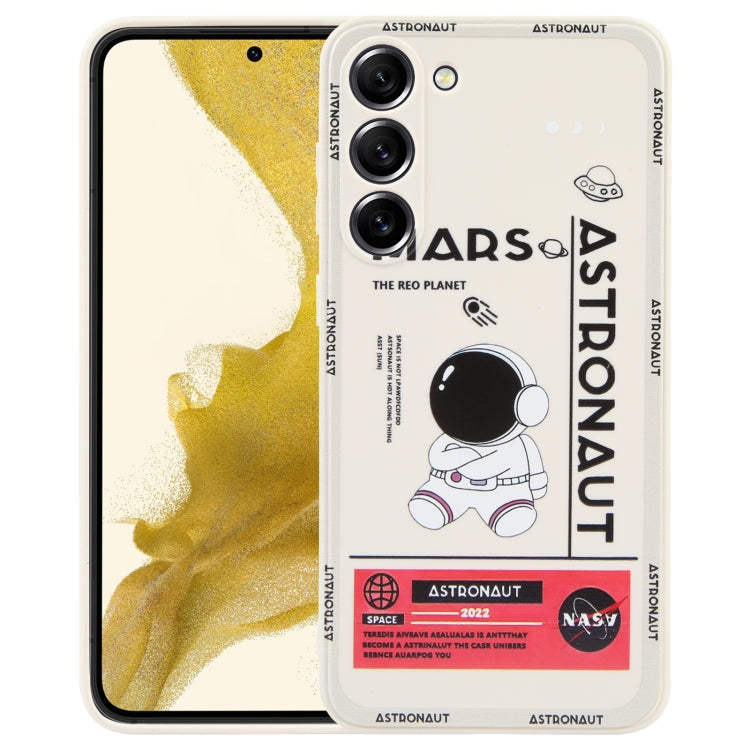 For Samsung Galaxy A03s EU Astronaut Pattern Silicone Straight Edge Phone Case(Mars Astronaut-White) - free shipping - PMC TechLife - Order now!