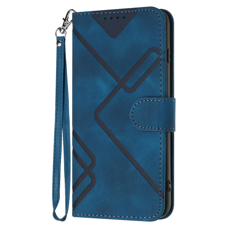 For Samsung Galaxy S22 5G Line Pattern Skin Feel Leather Phone Case(Royal Blue) - free shipping - PMC TechLife - Order now!