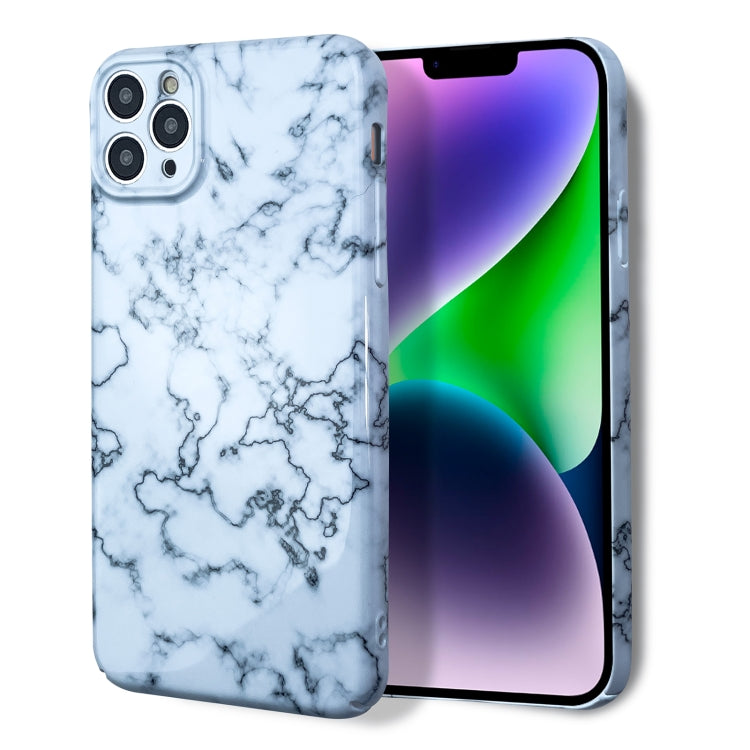 For iPhone 14 Pro Max Marble Pattern Phone Case(Green White) - iPhone 14 Pro Max Cases by PMC Jewellery | Online Shopping South Africa | PMC Jewellery