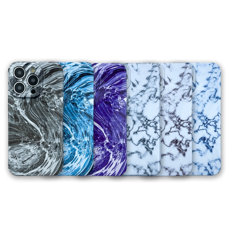 For iPhone 14 Plus Marble Pattern Phone Case(Black White) - iPhone 14 Plus Cases by PMC Jewellery | Online Shopping South Africa | PMC Jewellery