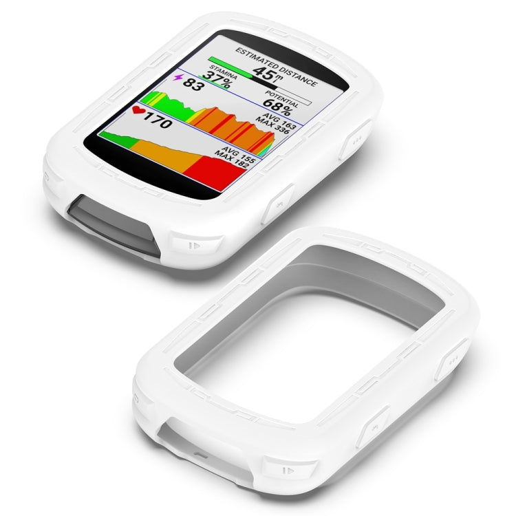 For Garmin Edge 840 / Edge 540 Stopwatch Armor Silicone Protective Case(White) - Watch Cases by PMC Jewellery | Online Shopping South Africa | PMC Jewellery